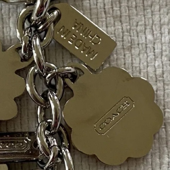 EUC Coach Spring Floral Butterfly Keychain Fob Bag Charm - Picture 8 of 9